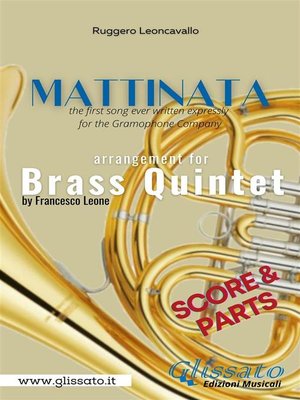 cover image of Mattinata--Brass Quintet (parts & score)